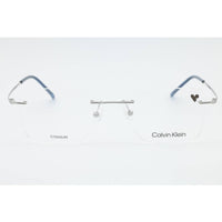 Calvin Klein Unisex Eyeglasses - Titanium/Blue Rimless Titanium Frame | CK22125TB 414 ,