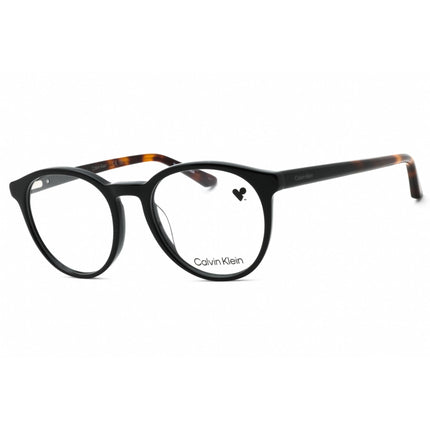 Calvin Klein Unisex Eyeglasses - Black Round Full Rim Plastic Frame | CK22546 001 ,