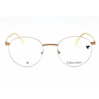 Calvin Klein Unisex Eyeglasses - White Round Full Rim Metal Frame | CK23106 108 ,