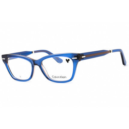 Calvin Klein Women's Eyeglasses - Blue/Nude Cat Eye Full Rim Frame | CK23512 538 ,