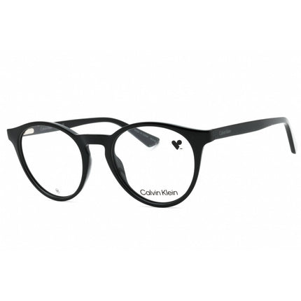 Calvin Klein Unisex Eyeglasses - Black Round Injected Propionate Frame | CK23549 001 ,