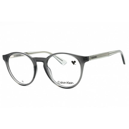 Calvin Klein Unisex Eyeglasses - Grey Round Injected Propionate Frame | CK23549 035 ,