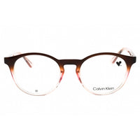 Calvin Klein Unisex Eyeglasses - Brown/Pink/Rose Round Full Rim Frame | CK23549 205 ,