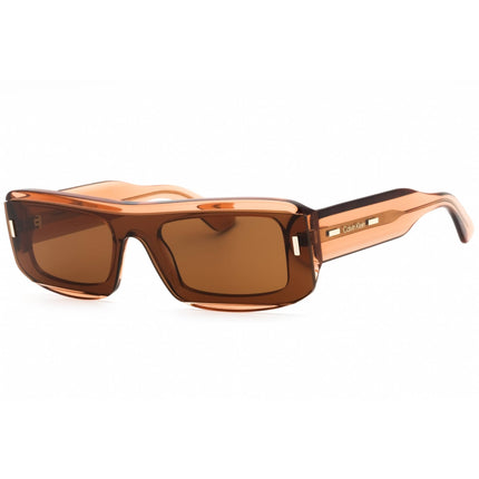 Calvin Klein Unisex Sunglasses - Light Brown Rectangular Acetate Frame | CK24503S 278 ,