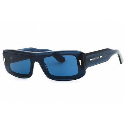 Calvin Klein Unisex Sunglasses - Blue Rectangular Full Rim Frame | CK24503S 438 ,