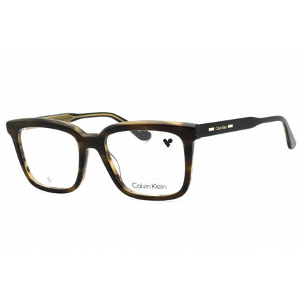 Calvin Klein Unisex Eyeglasses - Khaki Havana Square Acetate Frame | CK24516 341 ,