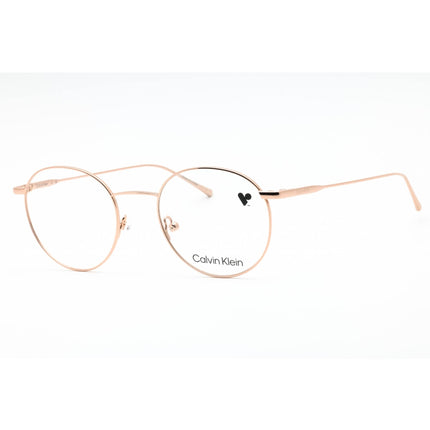 Calvin Klein Unisex Eyeglasses - Rose Gold Round Full Rim Metal Frame | CK5460 780 ,