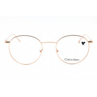 Calvin Klein Unisex Eyeglasses - Rose Gold Round Full Rim Metal Frame | CK5460 780 ,