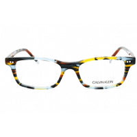 Calvin Klein Unisex Eyeglasses - Striped Brown Grey Rectangular Frame | CK5989 064 ,