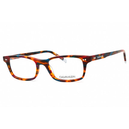 Calvin Klein Unisex Eyeglasses - Striped Burnt Blue Rectangular Frame | CK5989 242 ,