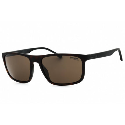 Carrera Men's Sunglasses - Matte Havana Square Plastic Frame | CARRERA 8047/S 0N9P 70 ,