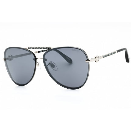 Chopard Women's Sunglasses - Shiny Palladium Aviator Metal Frame | SCHF10S 579X ,