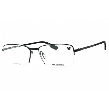 Columbia Men's Eyeglasses - Satin Black Rectangular Half Rim Metal Frame | C3034 002 ,