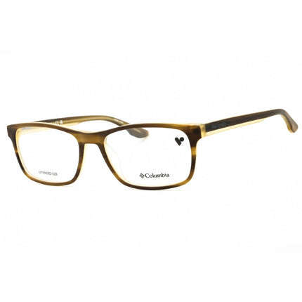 Columbia Men's Eyeglasses - Matte Brown Horn Rectangular Acetate Frame | C8035 224 ,