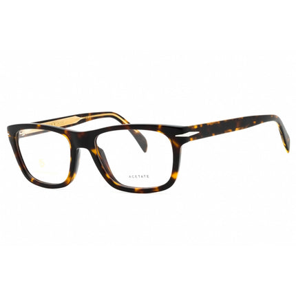 David Beckham Men's Eyeglasses - Havana Rectangular Metal Frame | DB 7011 0086 00 ,