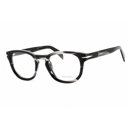 David Beckham Men's Eyeglasses - Grey Horn Round Full Rim Frame | DB 7050 02W8 00 ,