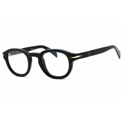 David Beckham Men's Eyeglasses - Black Gold Round Plastic Frame | DB 7069/BB 02M2 00 ,