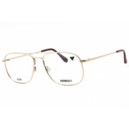 Flexon Unisex Eyeglasses - Gold Avaitor Full Rim Metal Frame | AUTOFLEX 44 115 ,