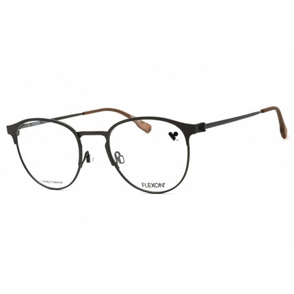 Flexon Men's Eyeglasses - Gunmetal Round Full Rim Metal Frame | FLEXON E1089 033 ,