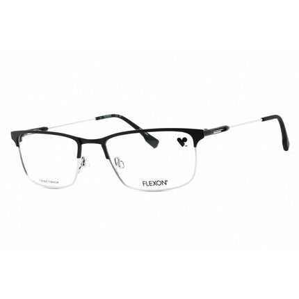 Flexon Men's Eyeglasses - Black Rectangular Full Rim Metal Frame | FLEXON E1120 001 ,