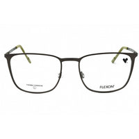Flexon Men's Eyeglasses - Matte Gunmetal/Kelp Square Metal Frame | FLEXON E1143 071 ,