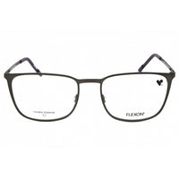 Flexon Men's Eyeglasses - Matte Gunmetal/Midnight Plum Square Frame | FLEXON E1143 073 ,
