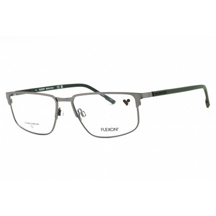 Flexon Men's Eyeglasses - Satin Gunmetal/Olive Rectangular Frame | FLEXON E1145 072 ,