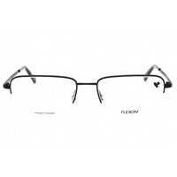 Flexon Men's Eyeglasses - Black Rectangular Half Rim Metal Frame | FLEXON H6050 001 ,