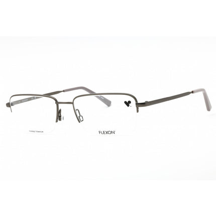Flexon Men's Eyeglasses - Gunmetal Rectangular Half Rim Metal Frame | FLEXON H6050 033 ,