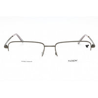 Flexon Men's Eyeglasses - Gunmetal Rectangular Half Rim Metal Frame | FLEXON H6050 033 ,