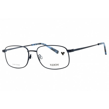 Flexon Men's Eyeglasses - Shiny Navy Rectangular Metal Frame | FLEXON H6054 410 ,