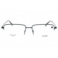 Flexon Men's Eyeglasses - Satin Navy Rectangular Half Rim Frame | FLEXON H6073 414 ,