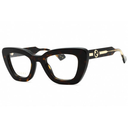 Gucci Women's Eyeglasses - Havana Cat Eye Full Rim Acetate Frame | GG1555O 002 ,