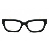 Gucci Women's Eyeglasses - Black/Ivory Rectangular Full Rim Frame | GG1666O 005 ,