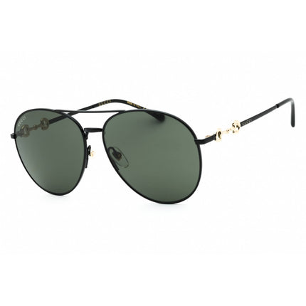 Gucci Women's Sunglasses - Shiny Black Aviator Full Rim Metal Frame | GG1698S 001 ,