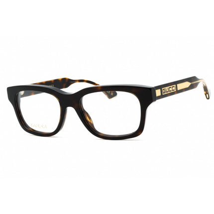 Gucci Men's Eyeglasses - Havana/Yellow Rectangular Full Rim Frame | GG1731O 002 ,