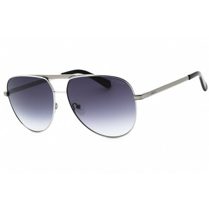Guess Men's Sunglasses - Shiny Gunmetal Aviator Full Rim Metal Frame | GU00027 08B ,