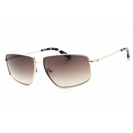 Guess Men's Sunglasses - Gold Rectangular Full Rim Metal Frame | GU00088 32G ,