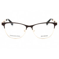Guess Women's Eyeglasses - Matte Dark Brown Cat Eye Full Rim Metal Frame | GU2883 049 ,