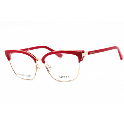 Guess Women's Eyeglasses - Shiny Red Cat Eye Injected Propionate Frame | GU2945 066 ,
