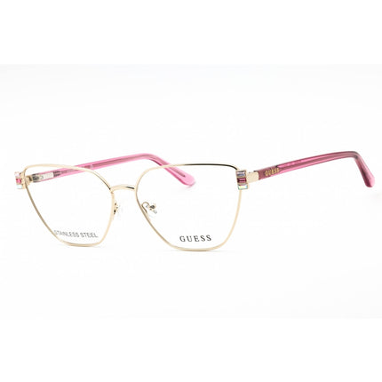 Guess Women's Eyeglasses - Pale Gold Cat Eye Full Rim Metal Frame | GU2969 032 ,