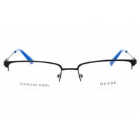 Guess Men's Eyeglasses - Matte Black Rectangular Half Rim Metal Frame | GU50005 002 ,