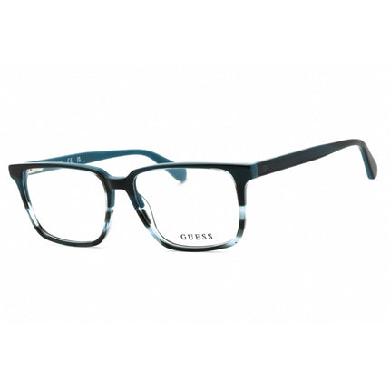 Guess Men's Eyeglasses - Blue/Other Rectangular Full Rim Acetate Frame | GU50047 092 ,