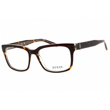 Guess Men's Eyeglasses - Dark Havana Rectangular Full Rim Acetate Frame | GU50084 052 ,
