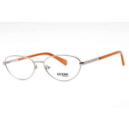 Guess Women's Eyeglasses - Shiny Gunmetal Oval Full Rim Metal Frame | GU8238 008 ,