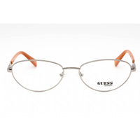 Guess Women's Eyeglasses - Shiny Gunmetal Oval Full Rim Metal Frame | GU8238 008 ,