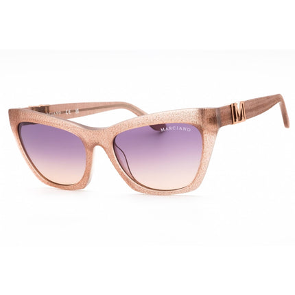 Guess By Marciano Women's Sunglasses - Shiny Beige Cat Eye Acetate Frame | GM00008 57Z ,
