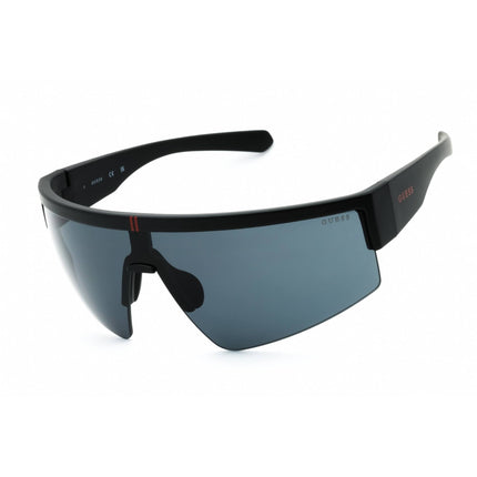 Guess Factory Men's Sunglasses - Matte Black Shield Half Rim Frame | GF00011 02A ,