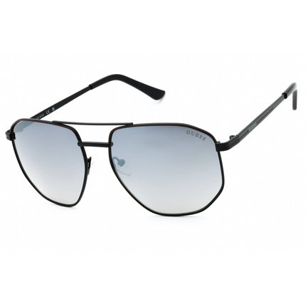 Guess Factory Men's Sunglasses - Shiny Black Aviator Full Rim Metal Frame | GF5122 01C ,