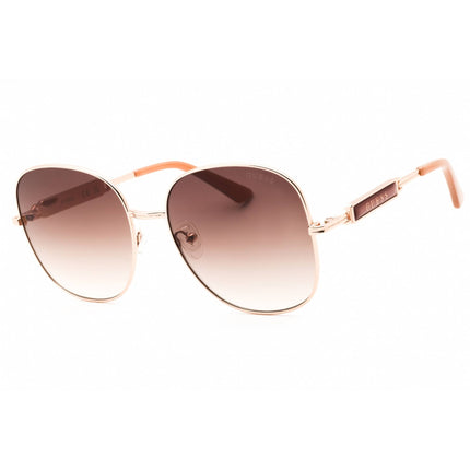 Guess Factory Women's Sunglasses - Shiny Rose Gold Square Metal Frame | GF6190 28F ,